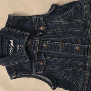 Cat & Jack‎ Youth Girl's Denim Vest Size Small 6/6X